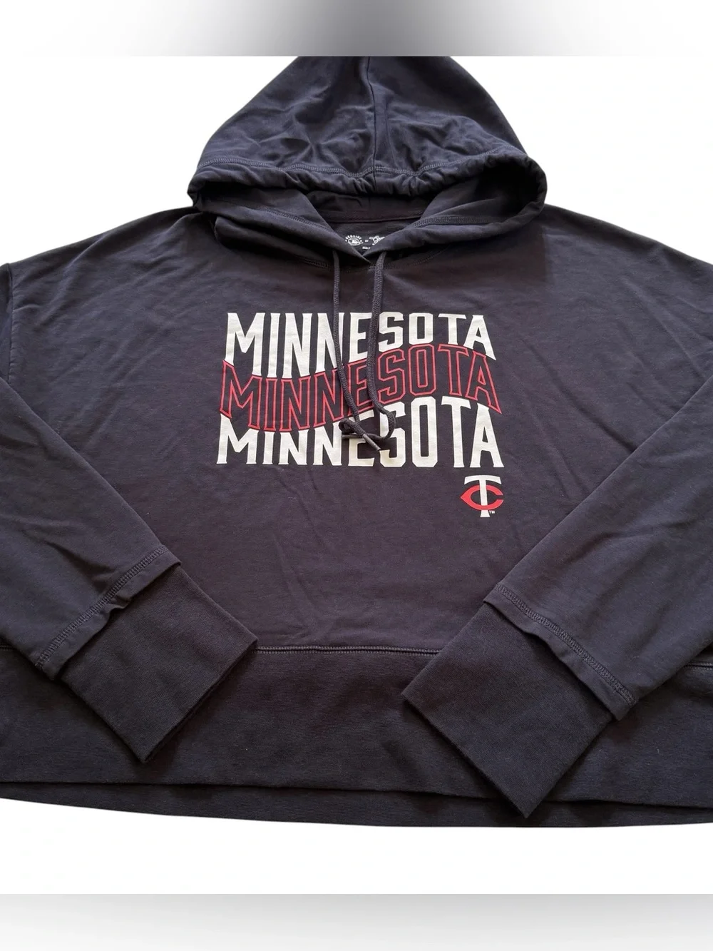 Minnesota Twins Pullover Hooded Sweatshirt Womens Size Large Genuine Merchandise